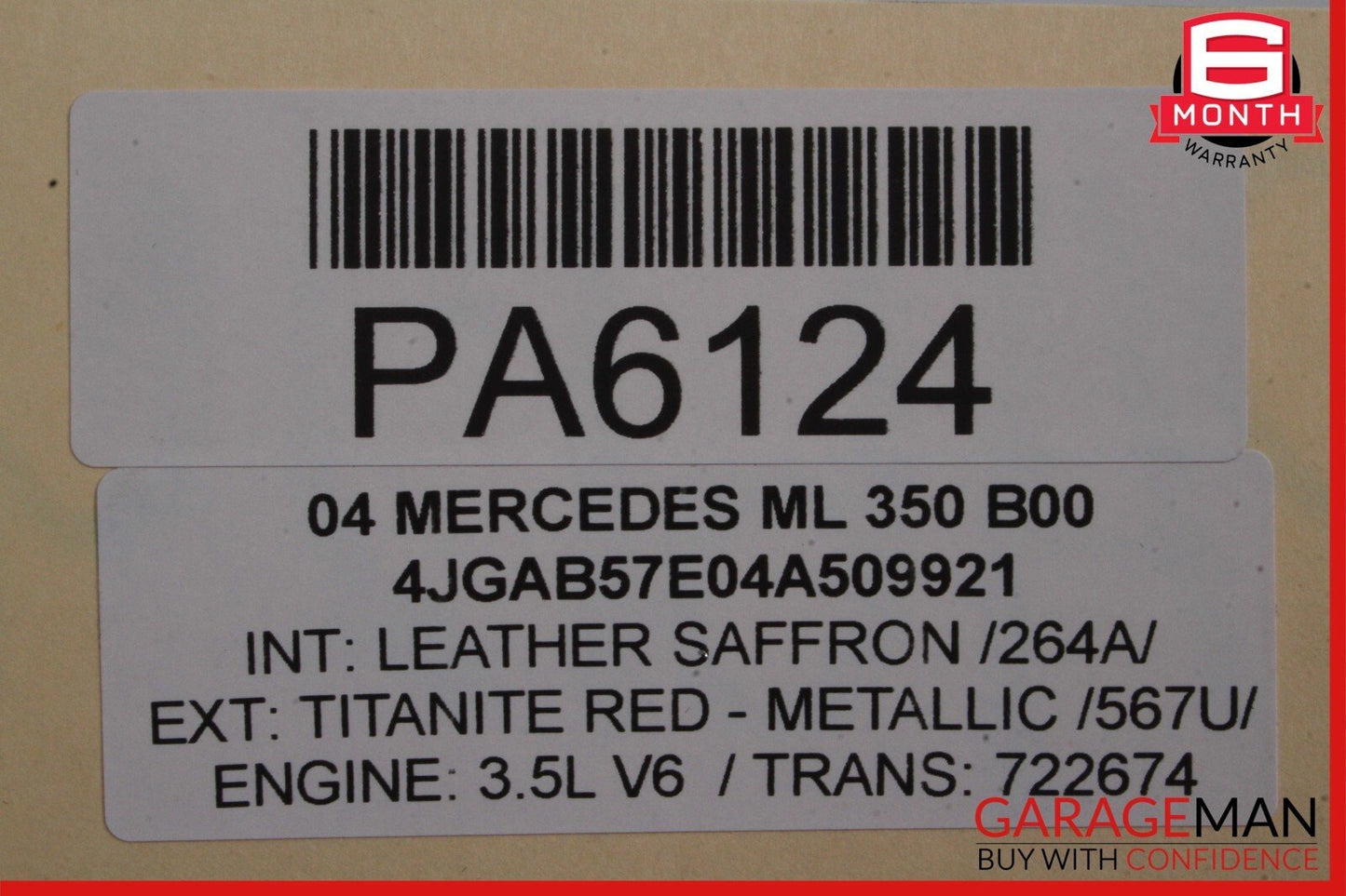 98-05 Mercedes W163 ML320 ML430 Left Side Rocker Panel Side Skirt Titanite Red