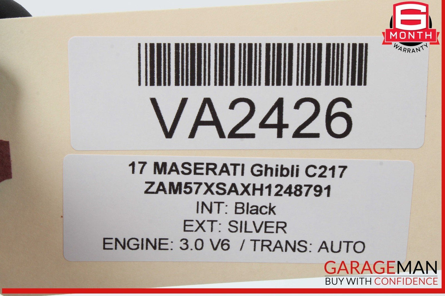 14-17 Maserati Ghibli Quattroporte Rear Interior Overhead Dome Light Lamp OEM