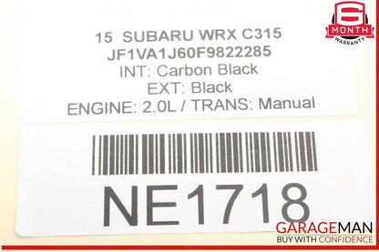 15-21 Subaru WRX Rear Right Passenger Side Exterior Door Handle Black OEM