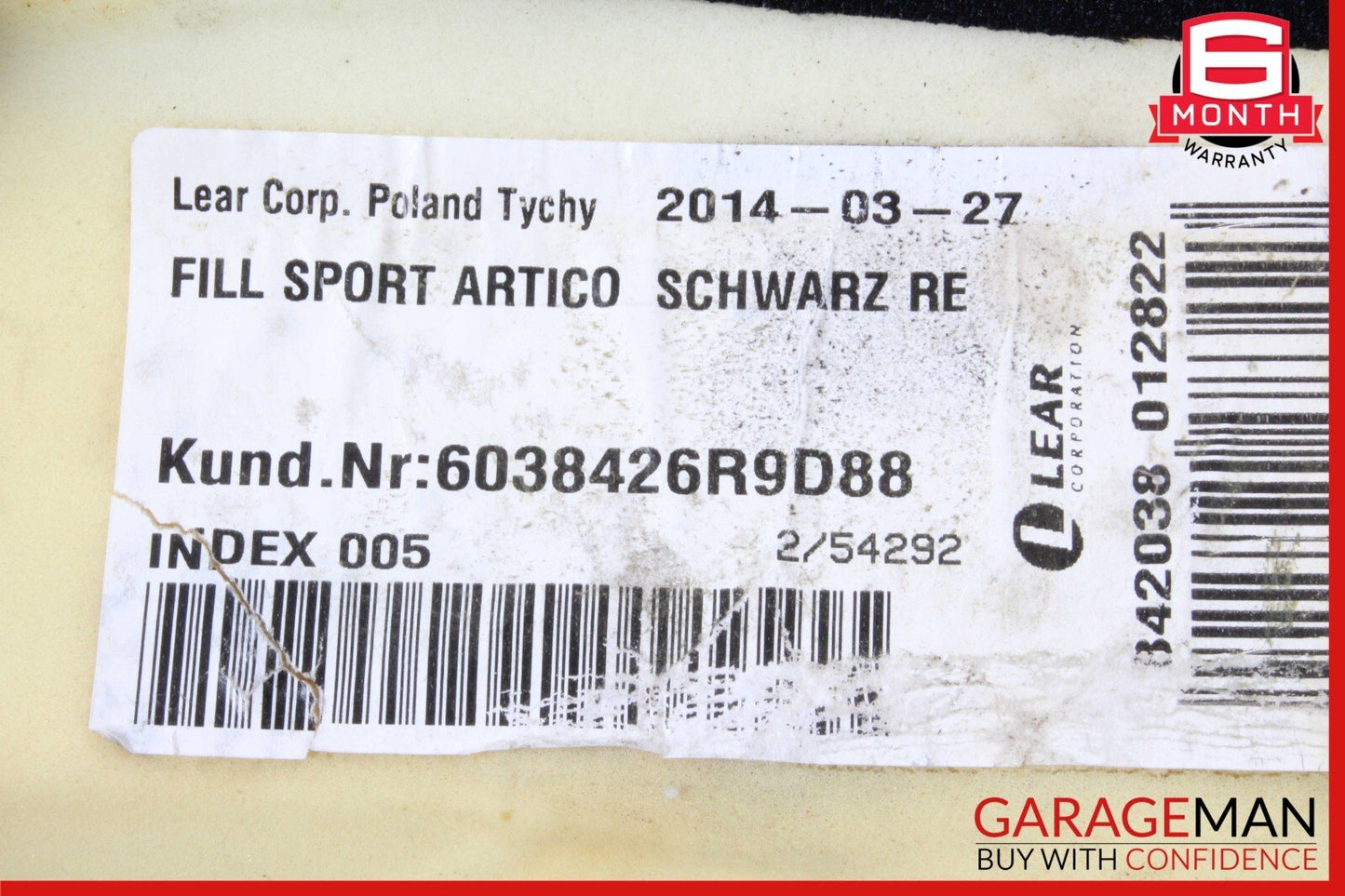 15-20 Mercedes W205 C350 Coupe Rear Right & Left Seat Bolster Cushion Cover Pad
