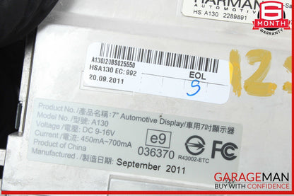 09-16 Audi S5 Front Dash Info Navigation Audio Radio LCD Display Screen Monitor