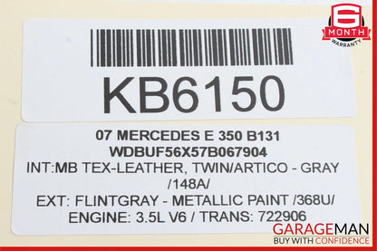 06-13 Mercedes W211 E350 S550 Front Right Engine Timing Chain Cover Plate OEM