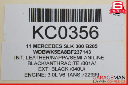 05-11 Mercedes R171 SLK300 SLK55 AMG Left Convertible Top Trunk Lid Cylinder OEM