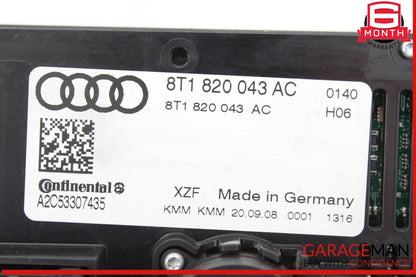 09-16 Audi A4 A5 S4 S5 Q5 Dash AC Climate Control Switch Panel 8T1820043AC OEM
