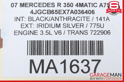 06-13 Mercedes W251 R350 GL450 ML500 Rear Right or Left Door Audio Sound Speaker
