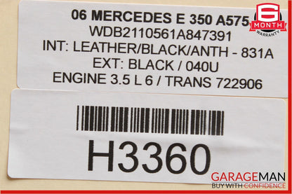 03-06 Mercedes W211 E350 E55 AMG Rear Left Driver Side Door Control Module OEM