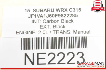 15-24 Subaru WRX Rear Axle Differential Carrier Mount Bracket 41310AG040 OEM