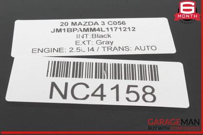 19-23 Mazda 3 Rear Left Driver Side Door Window Glass OEM