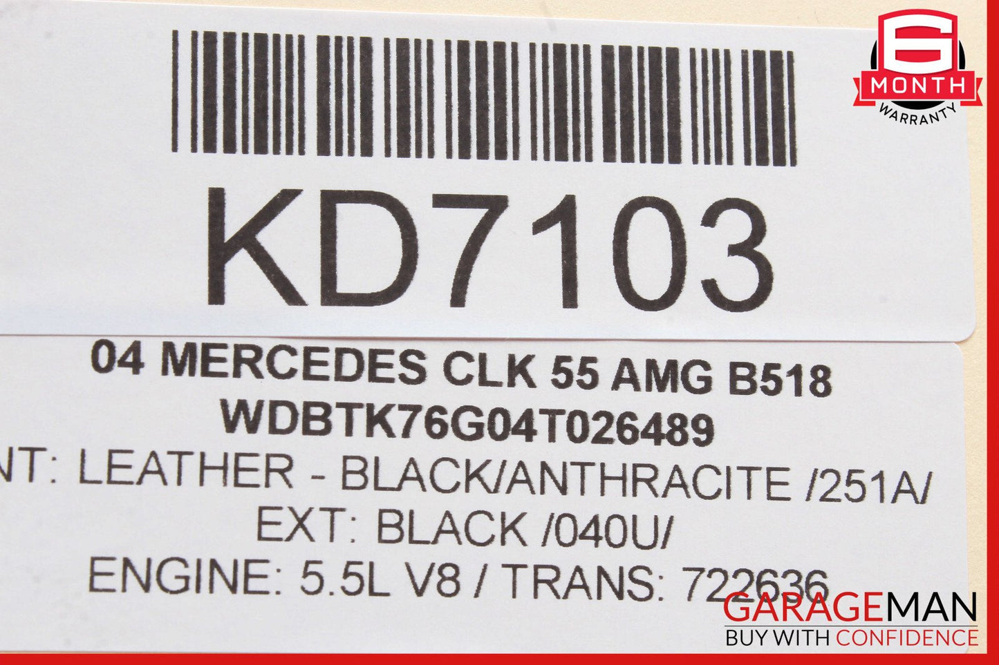03-09 Mercedes W209 CLK55 CLK500 Front Left Driver Side Window Regulator Motor