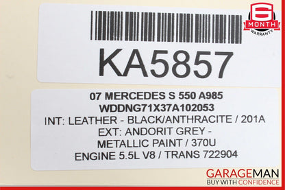 07-09 Mercedes W221 S550 S63 AMG Door Speaker Logic 7 Front Left Driver Side OEM
