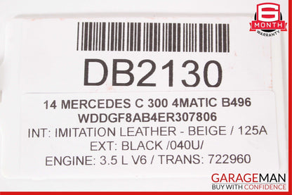 08-14 Mercedes W204 C300 AMG Sport Left Side Skirt Rocker Moulding Panel Black