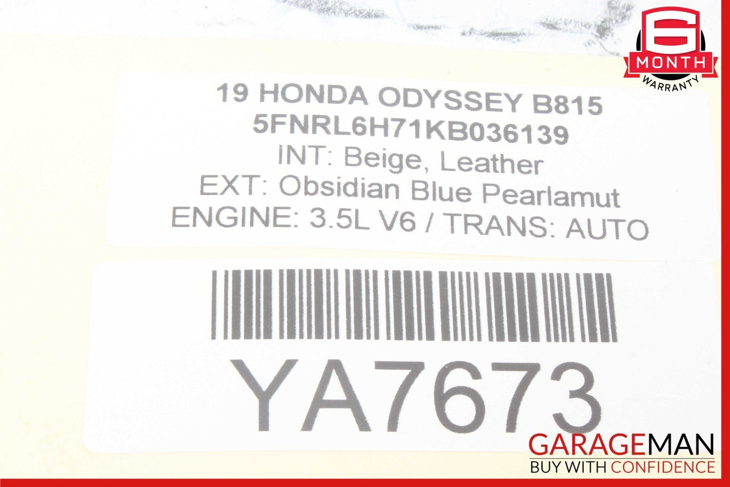 18-23 Honda Odyssey Automatic Floor Shifter Assembly OEM