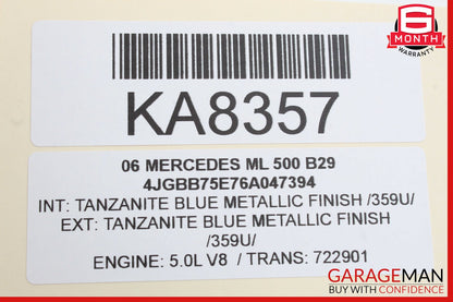 06-12 Mercedes W164 ML500 ML550 Speaker Door Mirror Cover Front Right Side OEM