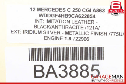08-14 Mercedes W204 C250 Rear Left Driver Side Exterior Door Handle Silver OEM