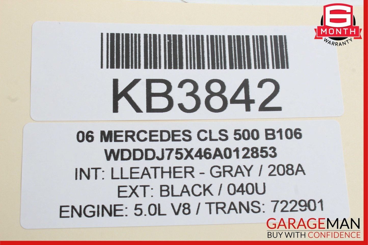03-11 Mercedes W219 CLS500 Rear Overhead Dome Light Lamp Reading Map Gray OEM