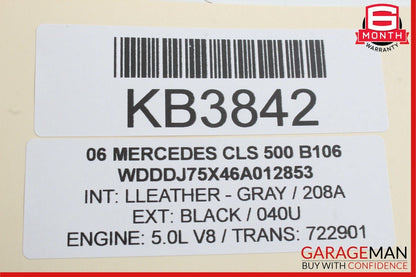 03-11 Mercedes W219 CLS500 Rear Overhead Dome Light Lamp Reading Map Gray OEM
