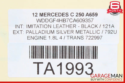 08-14 Mercedes W204 C250 Rear Left & Right Side Brake Caliper Calipers Set of 2