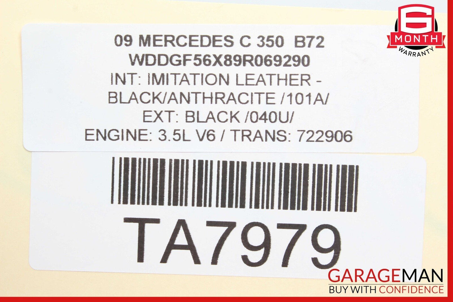 08-11 Mercedes W204 C300 AMG Sport Bumper Left Fog Light Grille Grill OEM