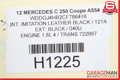 12-14 Mercedes W204 C250 Coupe Front Right Side Door Window Regulator w/o Motor