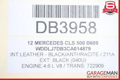 12-18 Mercedes W218 CLS550 CLS400 Rear Trunk Lid Deck Shell Panel Black OEM