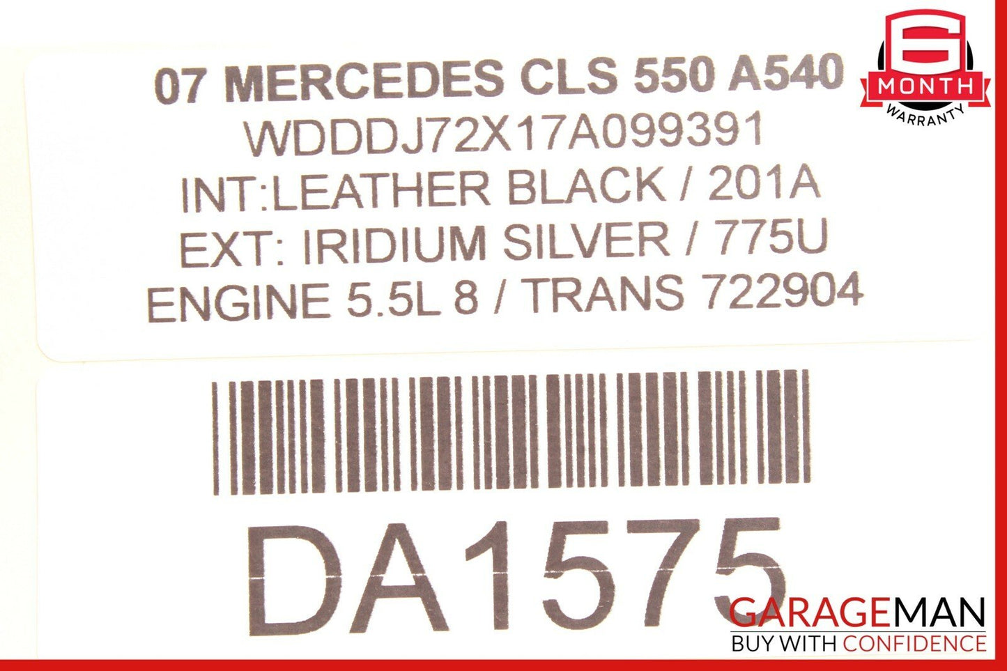 06-11 Mercedes W219 CLS550 Rear Door Keyless Go Entry Control Module OEM
