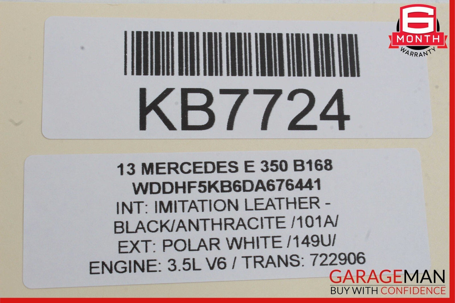 10-13 Mercedes W212 E350 Front Left Side Exterior Door Handle Keyless Go White