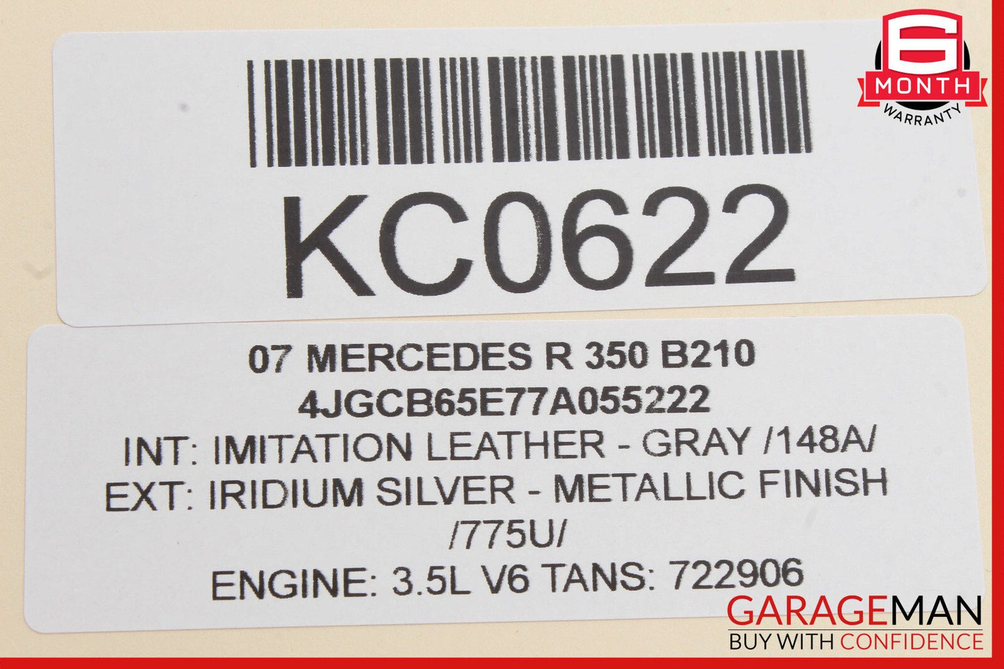 06-10 Mercedes W251 R350 GL450 Front Headrest Screen Monitor Display OEM
