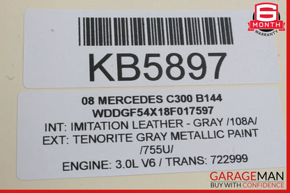 08-16 Mercedes W204 C300 GLK350 Rear Left Side Door Window Regulator Motor OEM