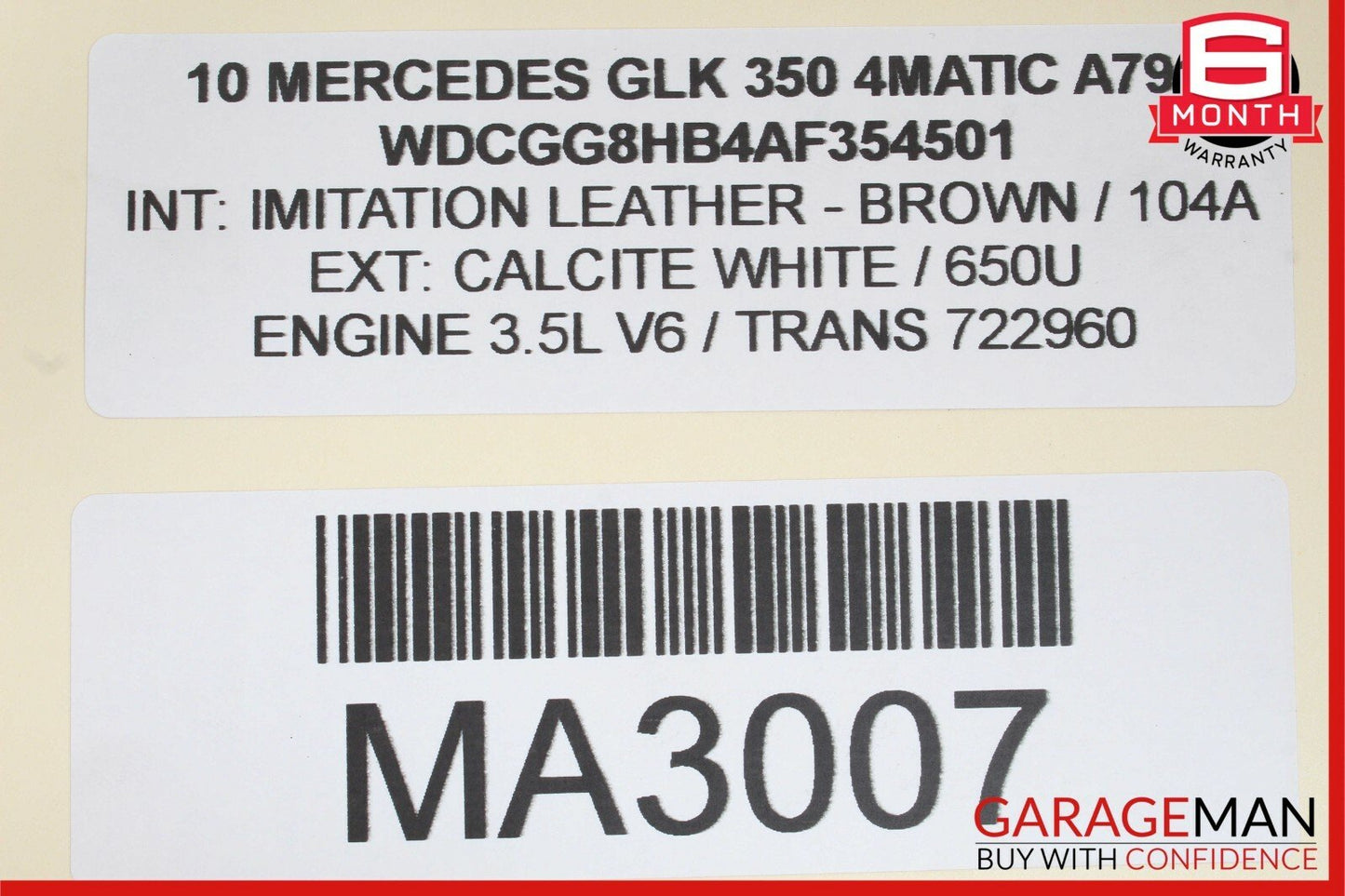 08-14 Mercedes X204 GLK350 Rear Right Side Exterior Door Handle Silver OEM