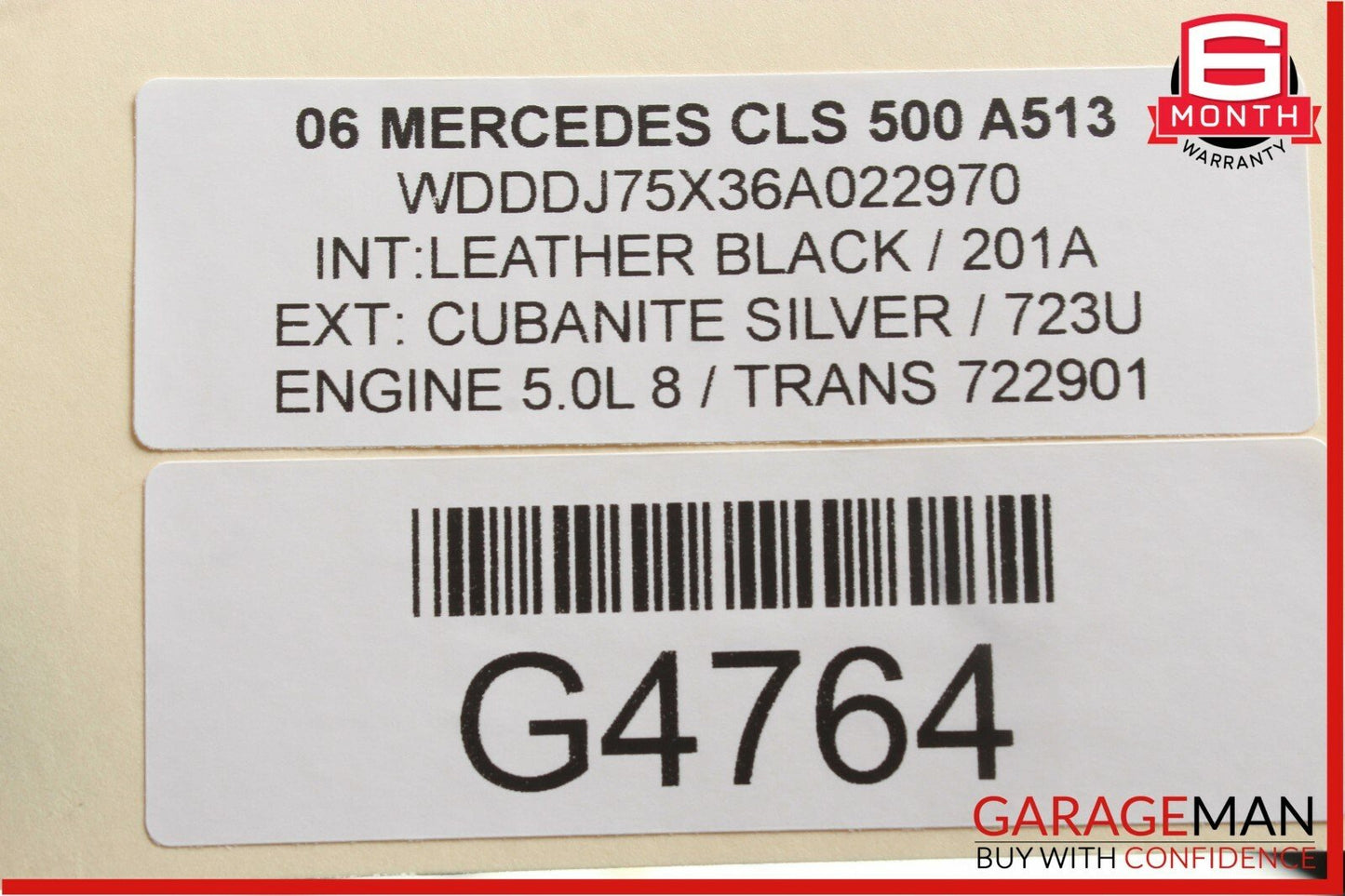 06-08 Mercedes W219 CLS500 Front Right Side Mirror Door Rear View Silver