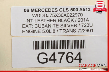 06-08 Mercedes W219 CLS500 Front Right Side Mirror Door Rear View Silver