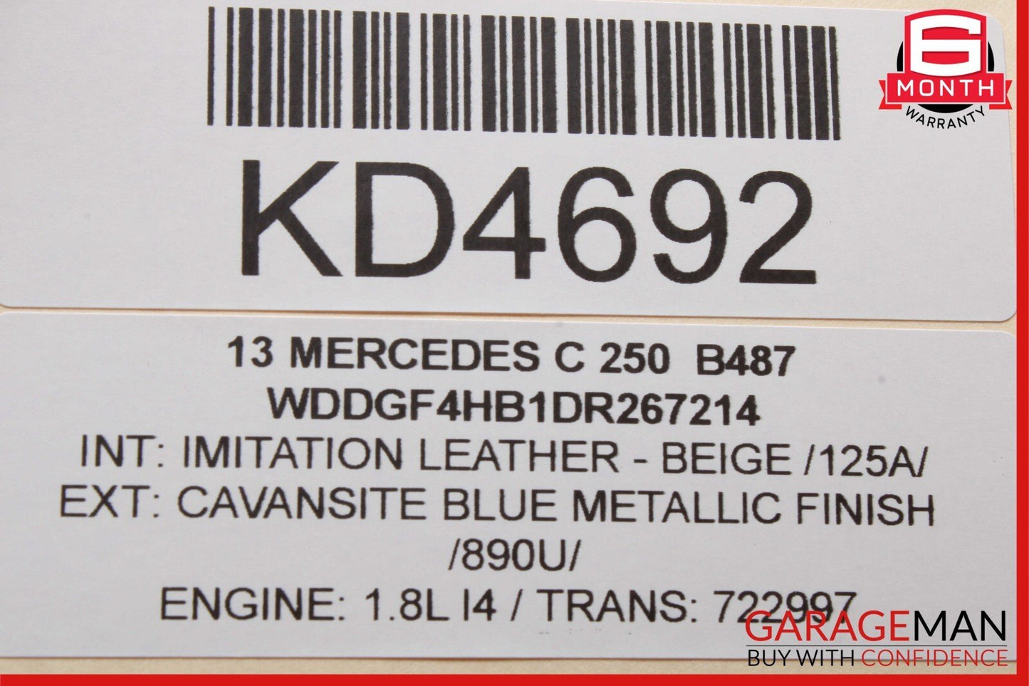 12-14 Mercedes W204 C250 C300 C350 Right Side Exterior Door Handle OEM