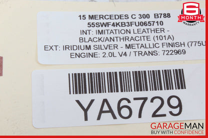15-20 Mercedes W205 C300 C350e Rear Fuse Box Relay SAM Module Assy OEM