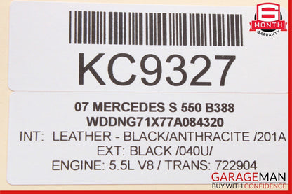 07-09 Mercedes W221 S550 S65 AMG Rear Left Or Right Side Door Control Module OEM