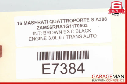 14-18 Maserati Quattroporte Front Right Passenger Side Door Wire Harness Wiring