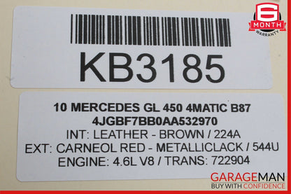 06-13 Mercedes GL450 ML350 R500 R320 Front Right Door Window Regulator Motor