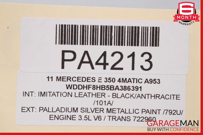 10-13 Mercedes W212 E350 E550 E400 Front Right Side Interior Door Panel Black