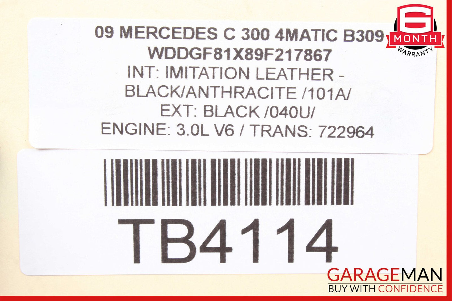 08-11 Mercedes W204 C300 C350 Front Upper Radiator Support Bracket OEM