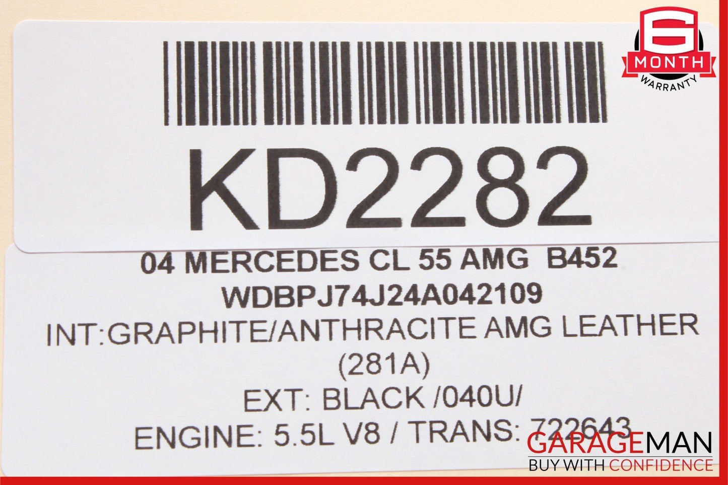03-06 Mercedes W215 CL55 CL65 AMG CL500 Center Console Switch 2158210651 OEM
