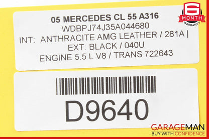 00-06 Mercedes W215 CL55 AMG S430 S500 Sunroof Sun Roof Window Slide Motor OEM