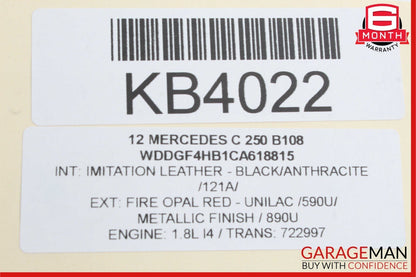 08-14 Mercedes W204 C250 C300 C350 Front Right Door Lock Latch Actuator OEM