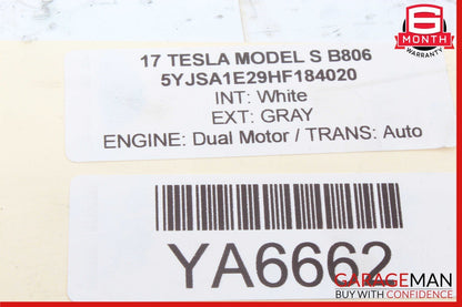 16-20 Tesla Model S Under Hood Front Frunk Apron Cover 1060474-00-D OEM
