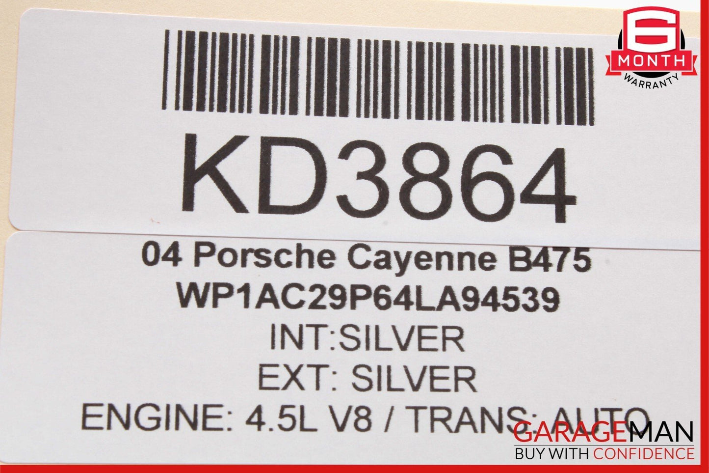 03-10 Porsche Cayenne 955 957 Rear Left Side Door Window Regulator Motor OEM