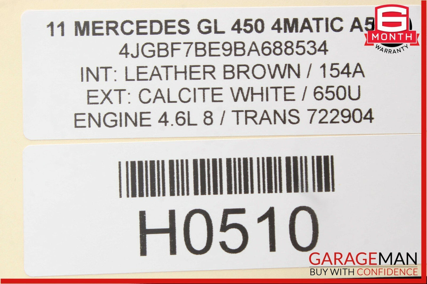 06-12 Mercedes GL450 R350 ML350 Front Right Side Door Control Module Unit OEM