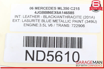 05-14 Mercedes W164 ML350 GL450 Engine PCV Crankcase Vent Valve Oil Separator