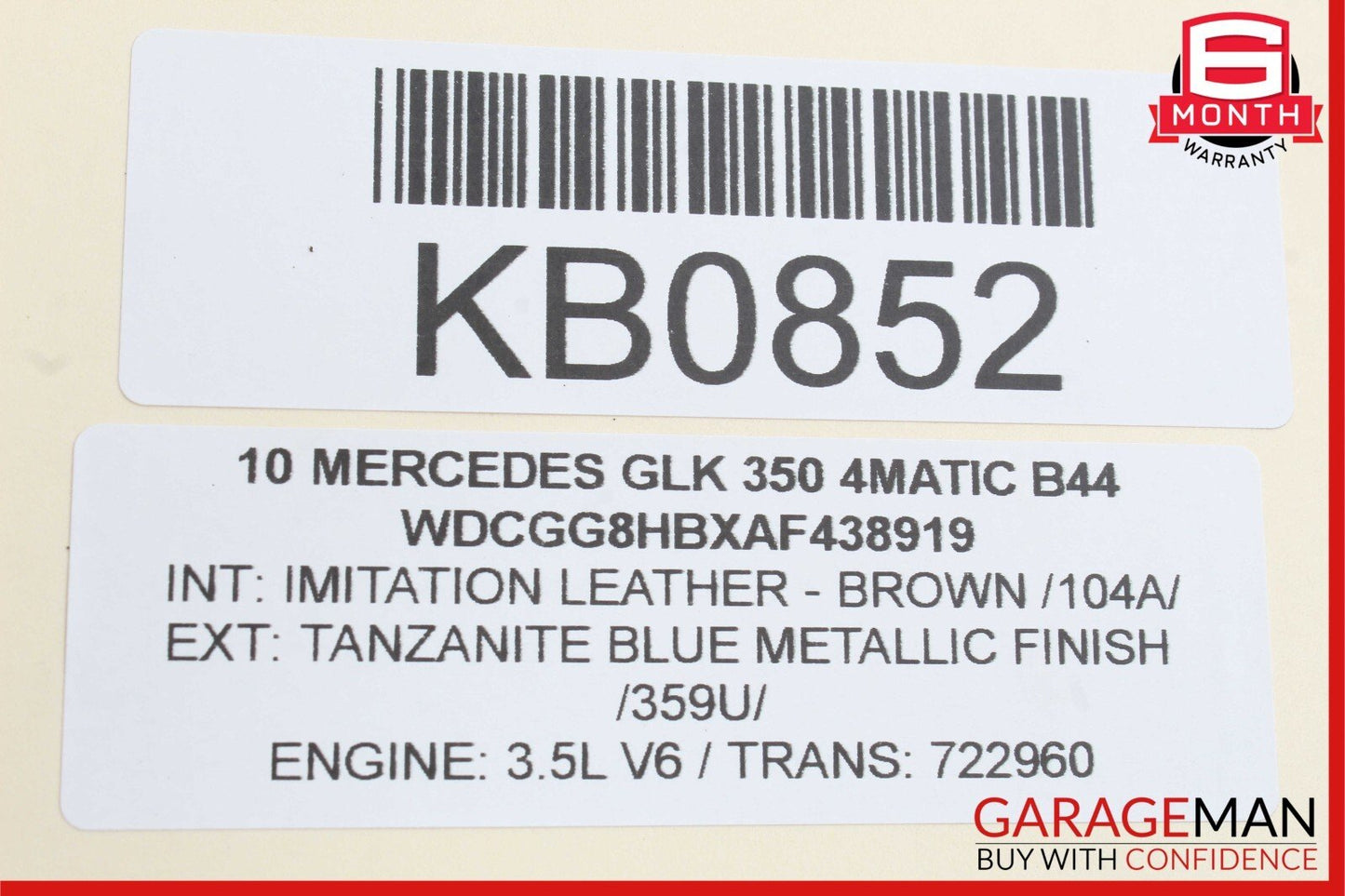 08-16 Mercedes X204 GLK350 Rear Left or Right Suspension Lower Control Arm OEM