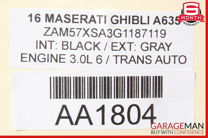 14-17 Maserati Ghibli Steering Wheel Multifunction Control Switch Assembly Black