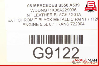 07-14 Mercedes W221 S550 ESP Parking Assist Suspension Switch Controller Module