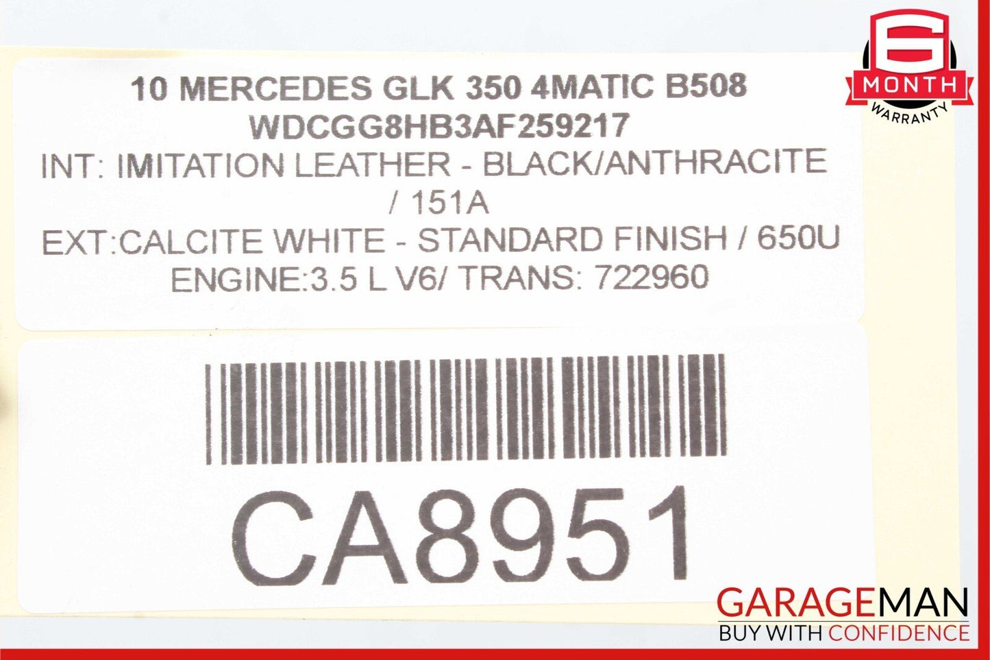 08-15 Mercedes X204 GLK350 C300 Front / Rear Right Side Exterior Door Handle OEM