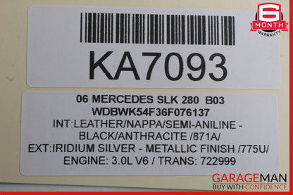 05-11 Mercedes R171 SLK280 SLK350 Front Right Side Door Window Regulator Motor